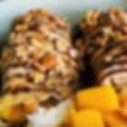 PANCAKE with fruits & choc syrup