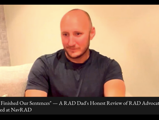Advocates member Rich speaking about his reactive attachment disorder parenting journey and experience with RAD Advocates, filmed at NavRAD 2024.