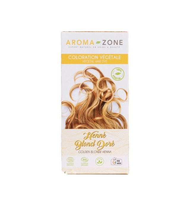 AROMA ZONE COLORATION VÉGÉTALE HENNÉ BLOND DORÉ BIO 200g