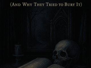 A skull on a table, dark setting, gothic image