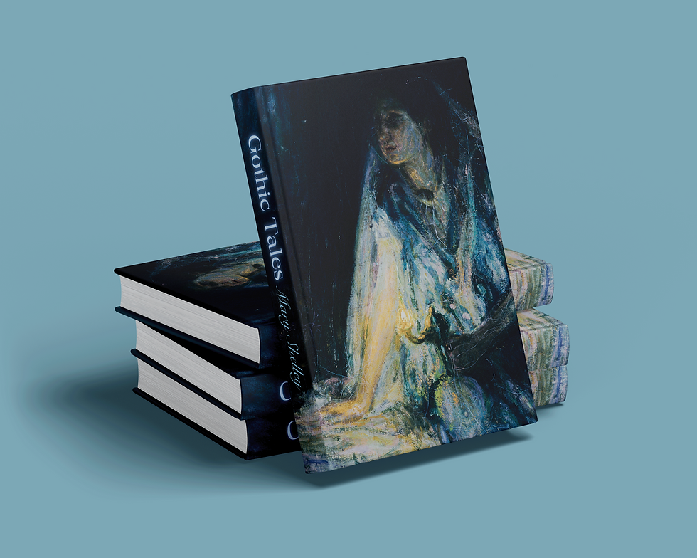 Mockup of Gothic Tales by Mary Shelley, Illustrated edition