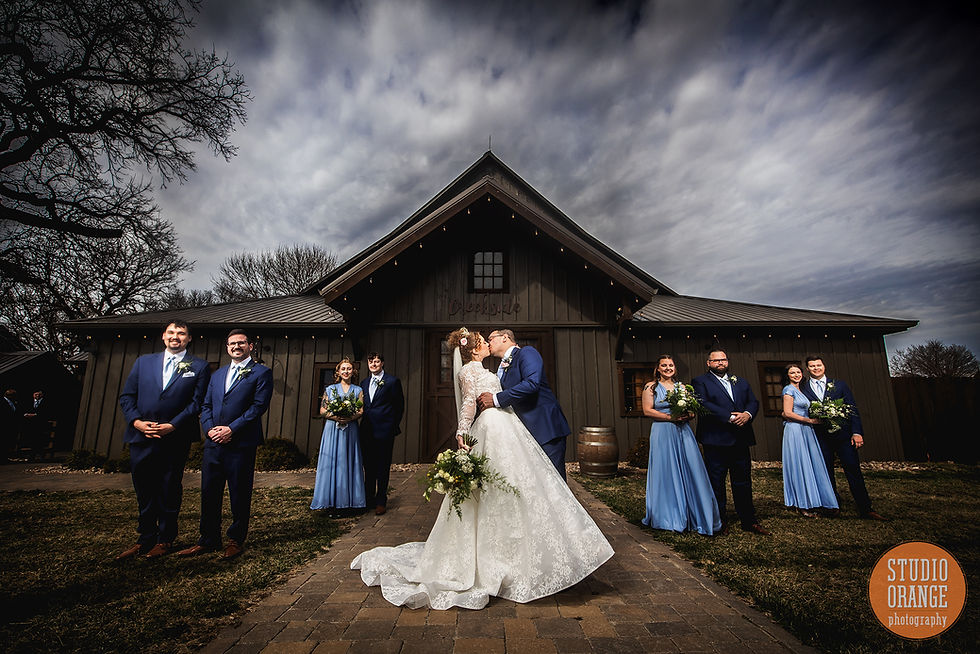 Wedding Party Photo at Roca Berry Farm in Roca, Nebraska