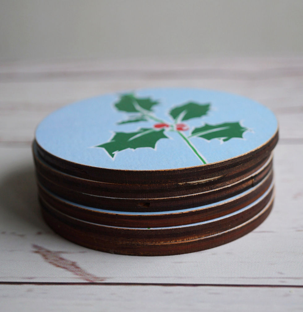 Thumbnail: Set of six Holly coasters