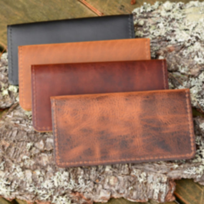 Handmade Leather Checkbook Covers (Optional Initial Stamping)