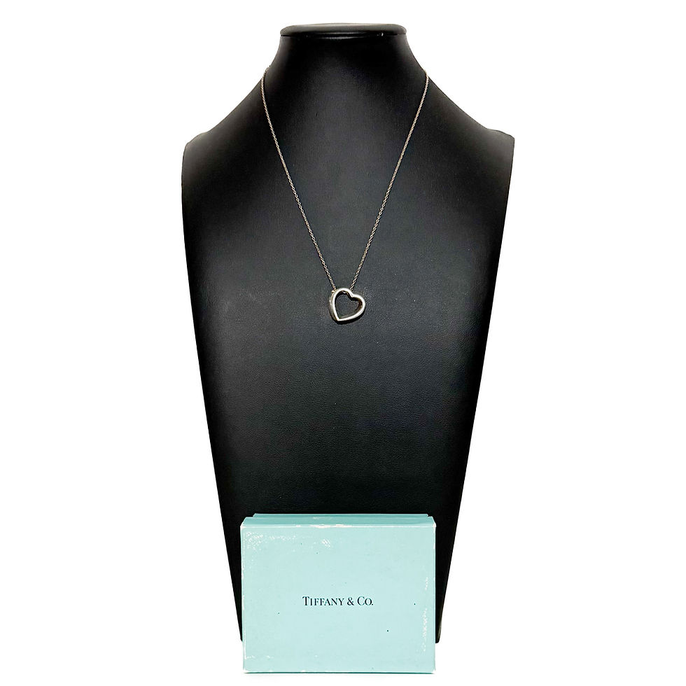 Thumbnail: Tiffany & Co. Elsa Peretti Large Open Heart Pendant Necklace in Sterling Silver