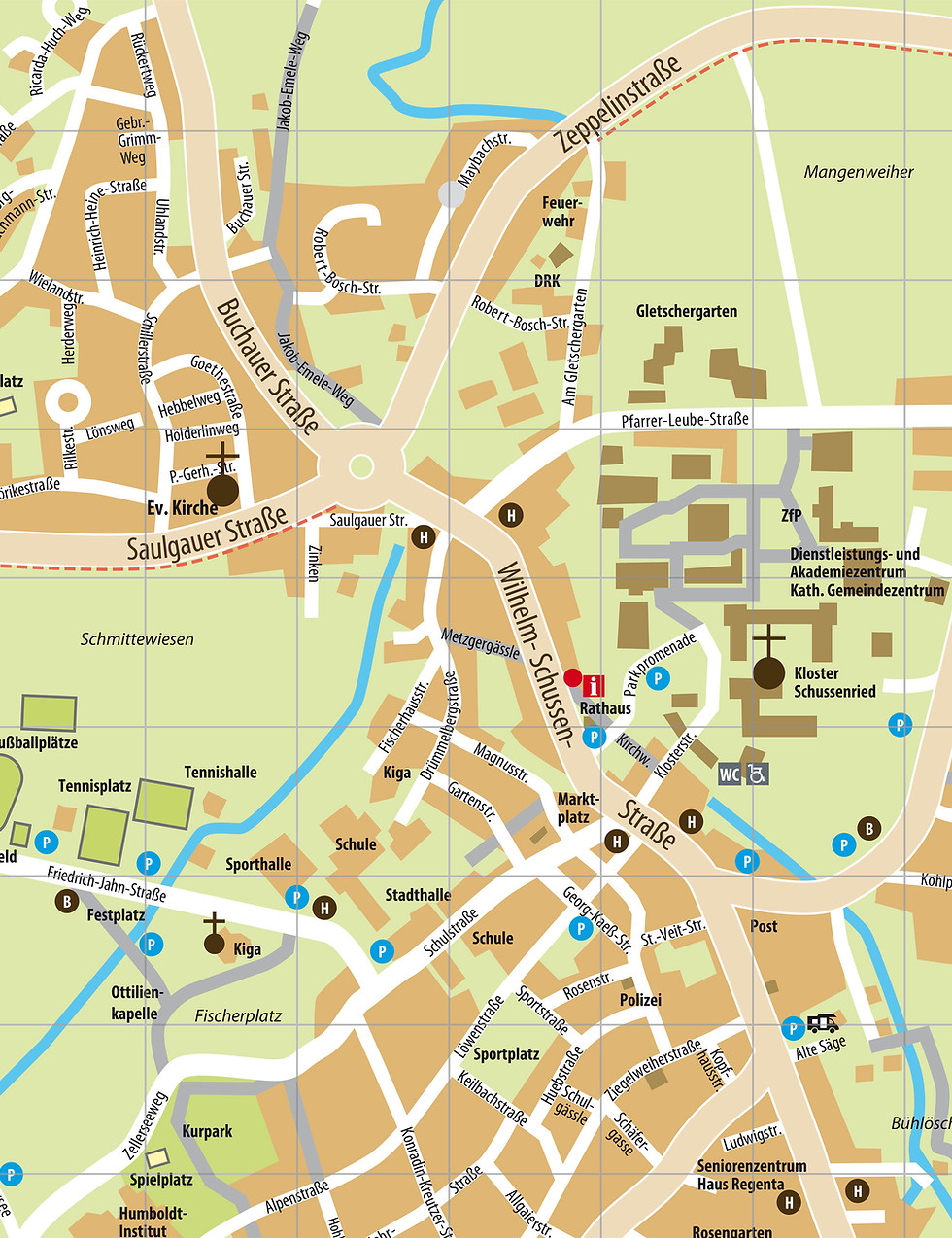 City map of Bad Schussenried
