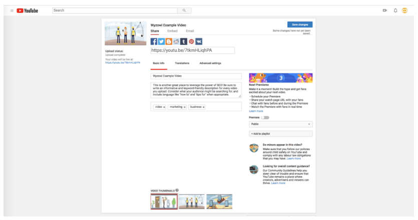 Focus Keywords of youtube video