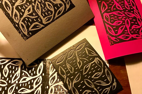 Botanical theme. Lino Cutting and Printing Workshop.