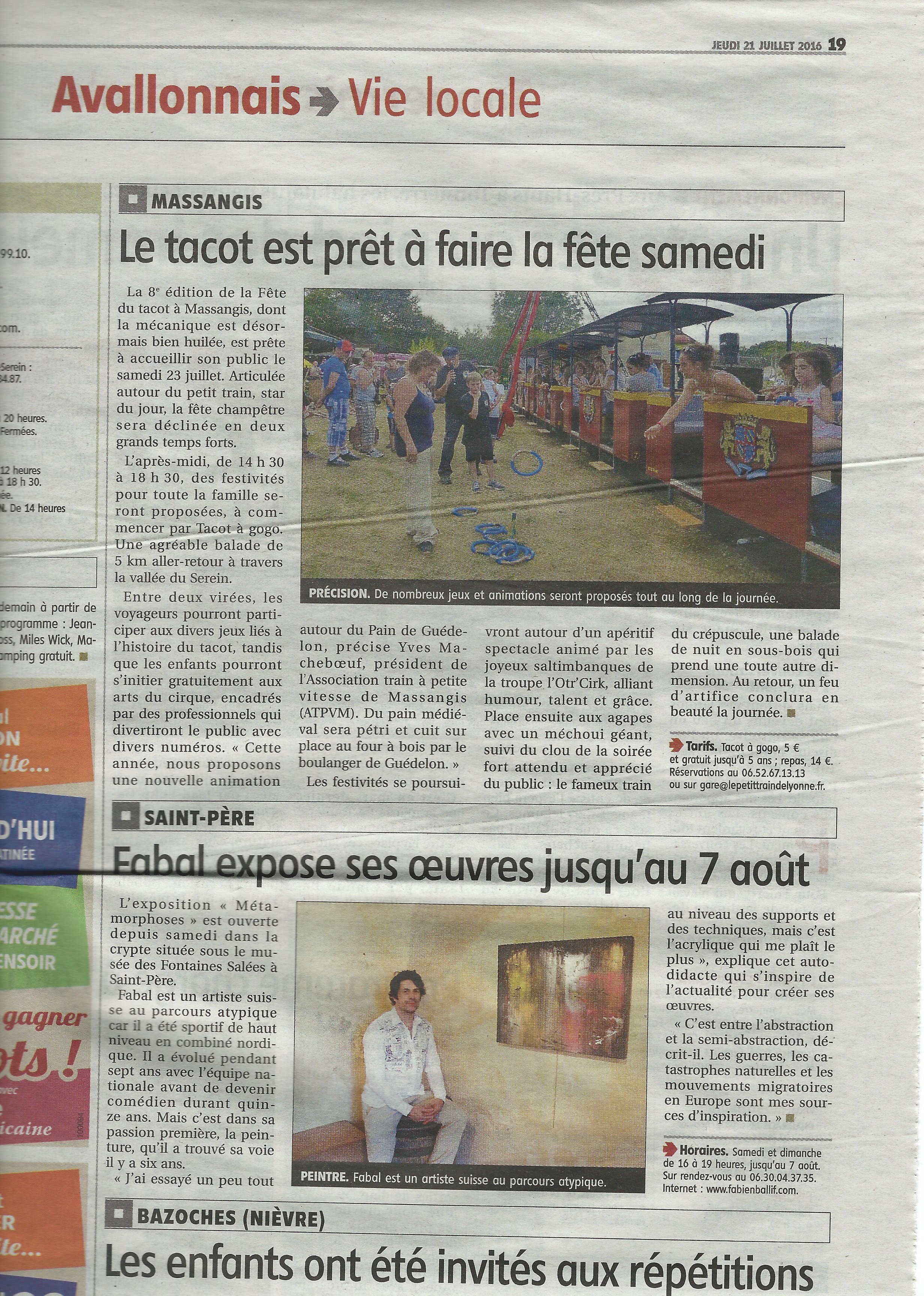Journal L'Avallonais, Bourgogne (F)