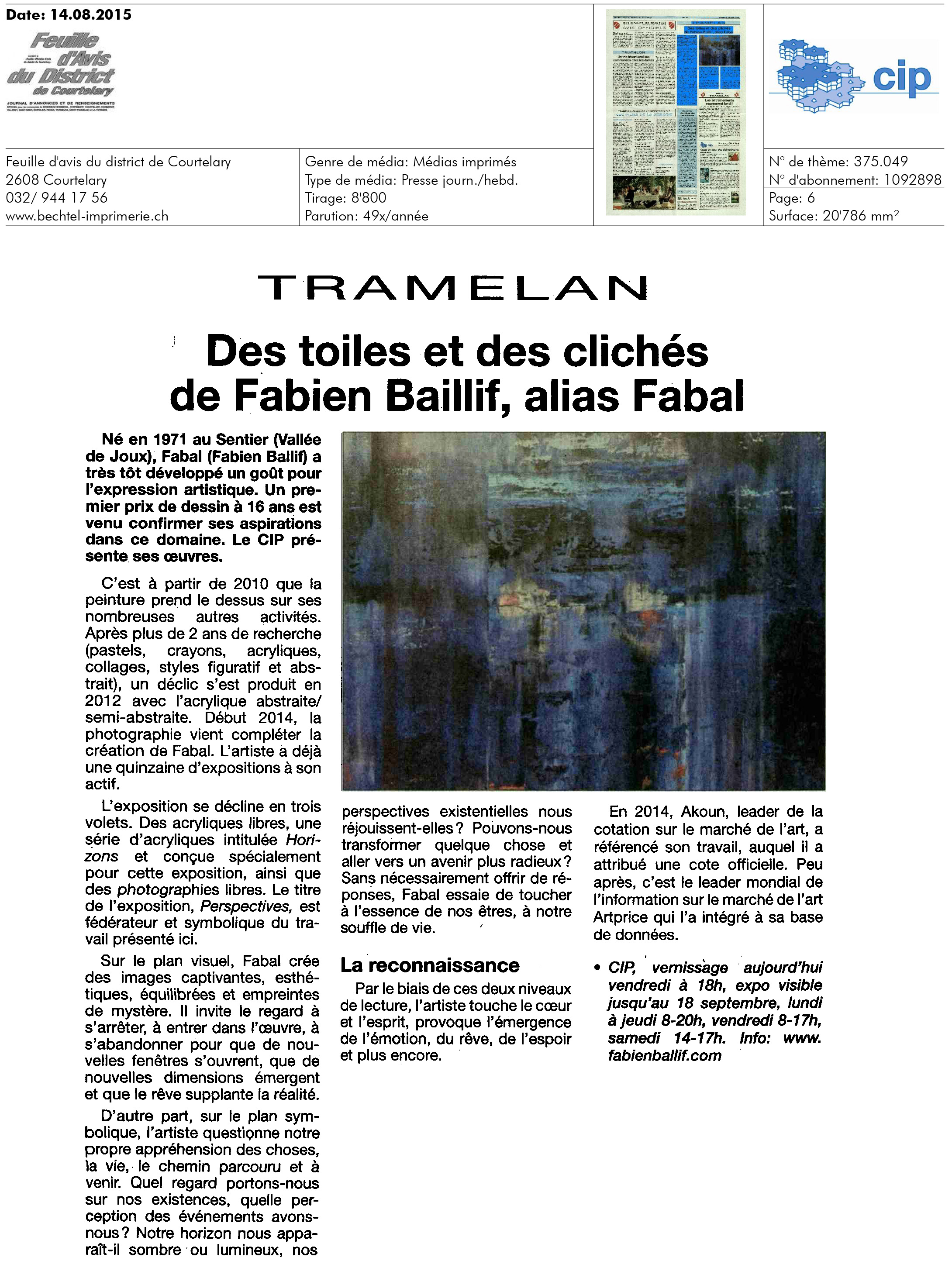Journal La Feuille d'Avis