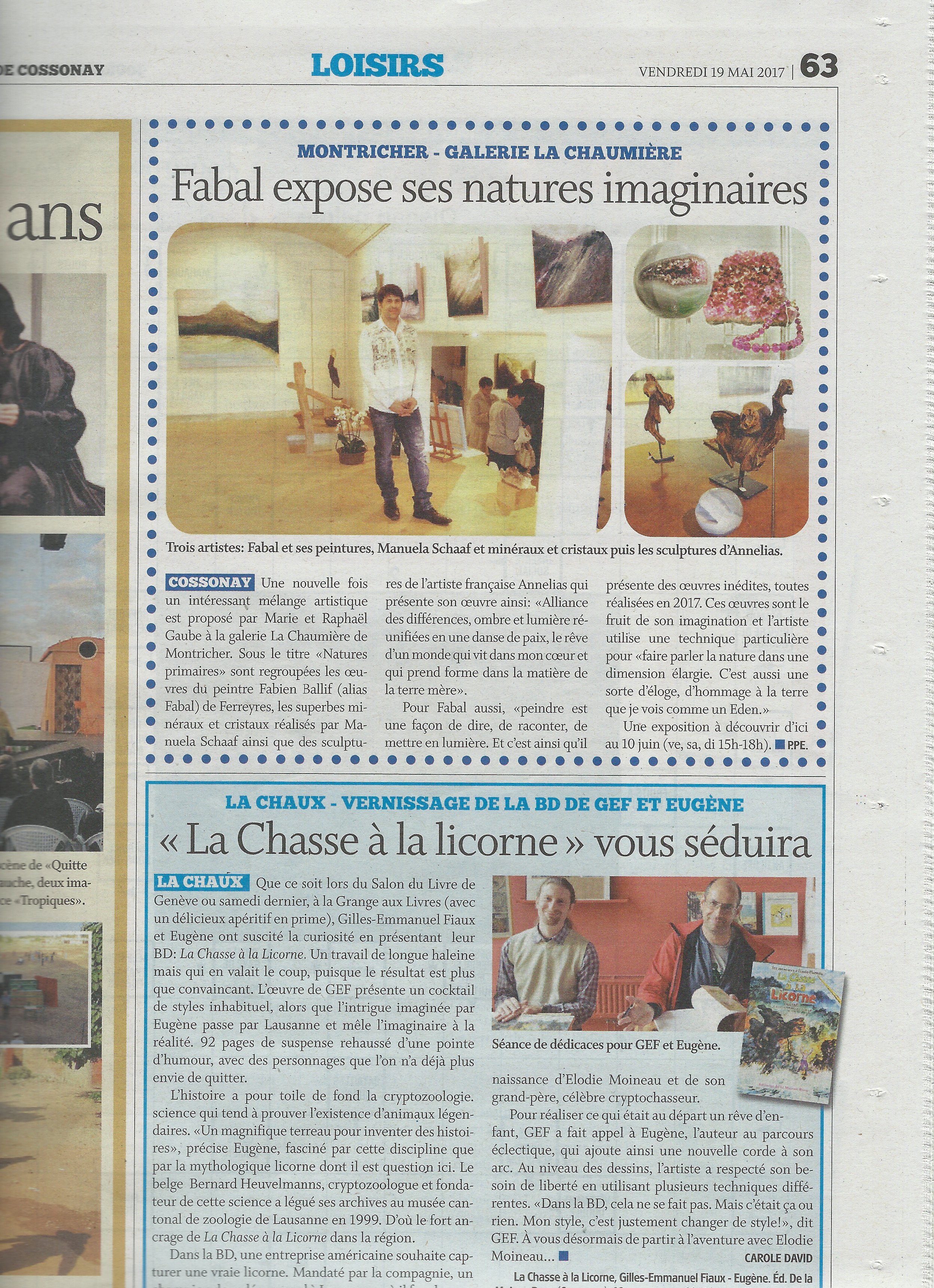 Journal de Cossonay 19.05.2017