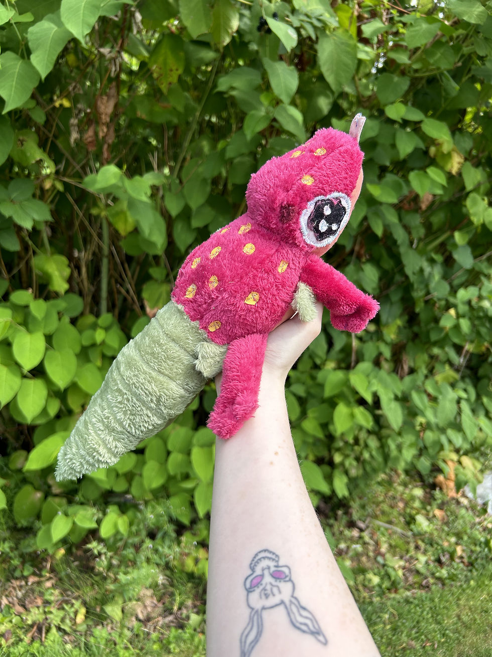 Strawberry Gecko Plushie