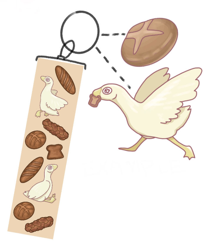Thumbnail: Goose Taking The Bread Lanyard Charm
