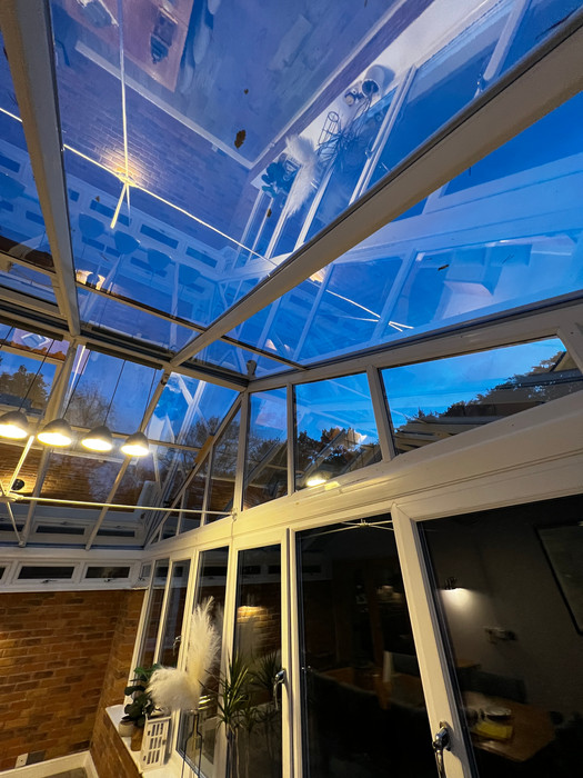 Hydro Tints Solar films to reduce heat and glare gain in this conservatory