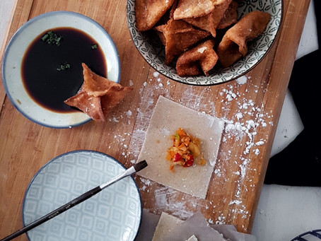 You want these wonton wrappers
