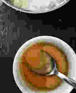 Aquafaba Slurry, the chickpeas are fully blended