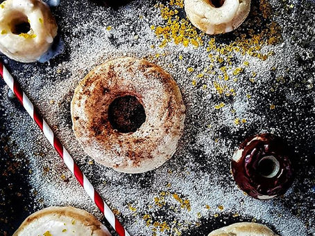 Gluten Free Vegan Lemon Vanilla Donuts (Doughnuts)