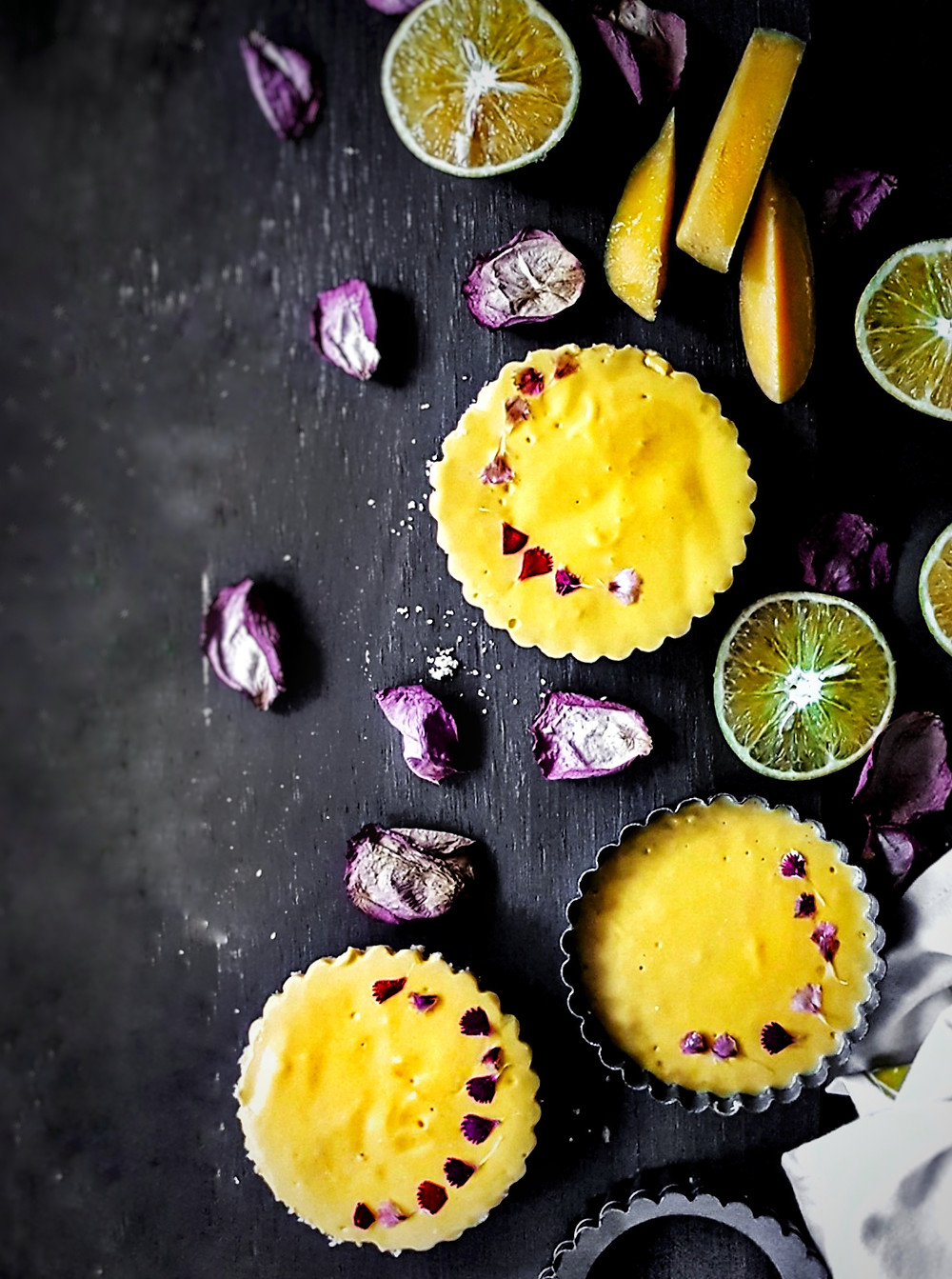Mango and Orange Panna Cotta Tart