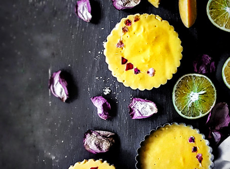 Gluten Free, Vegan Mango and Orange Panna Cotta Tart