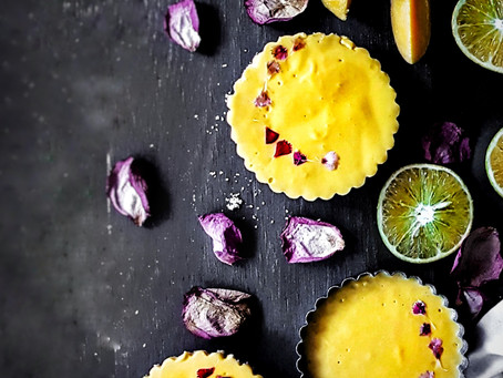 Gluten Free, Vegan Mango and Orange Panna Cotta Tart