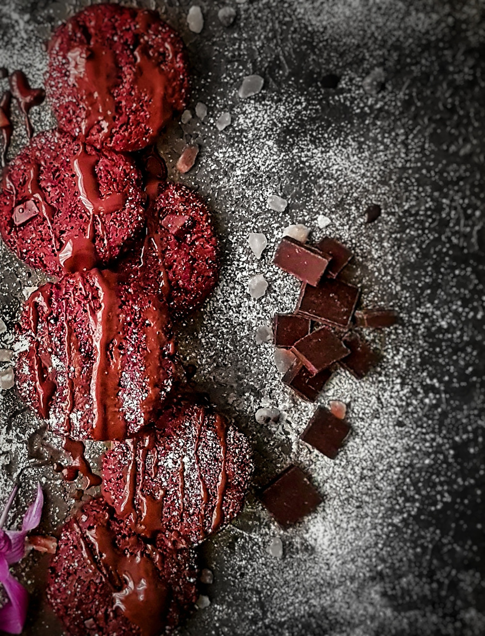 Red Velvet Chocolate Chip Cookies