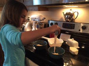 My Daughter Cooking Speghetti