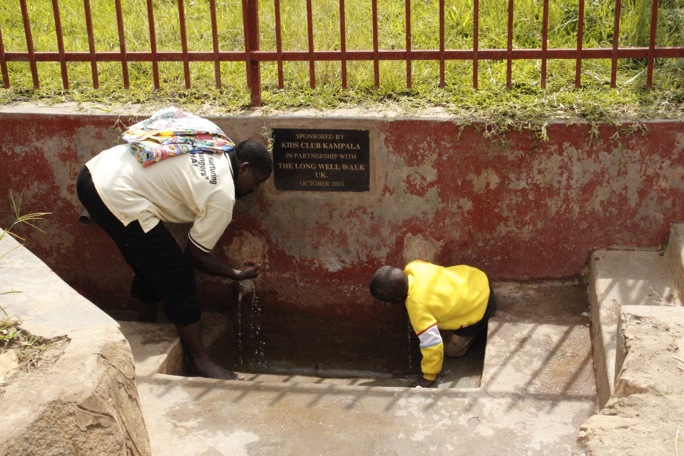 A community well, sponsored by Kids Club Kampala
