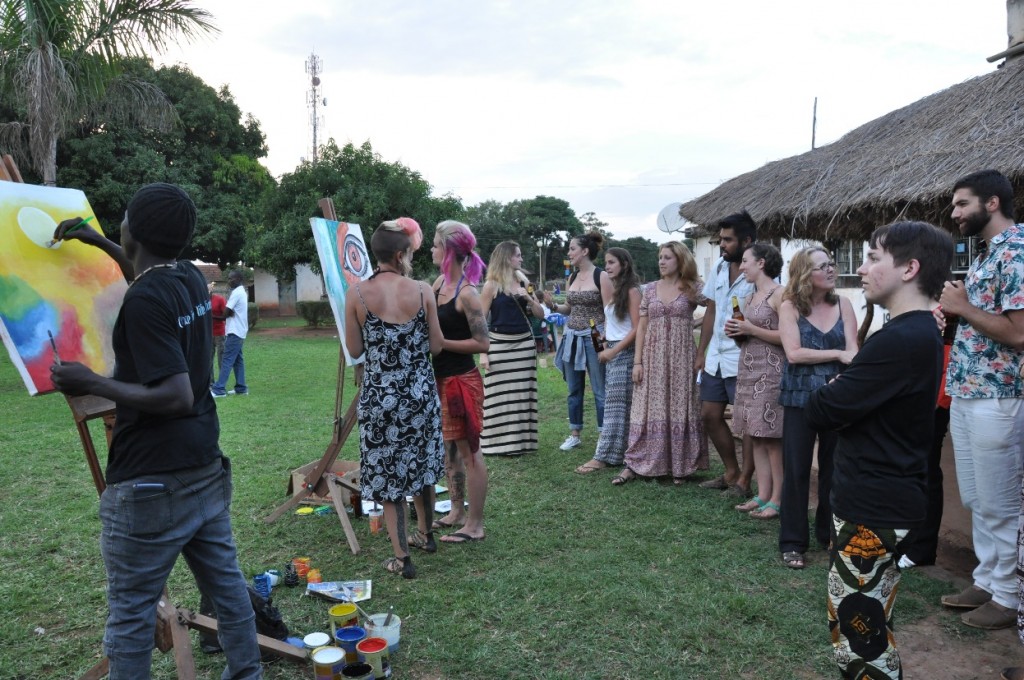 The CVAP crowd enjoying live painting at the Gulu Diaspora Arts Showcase
