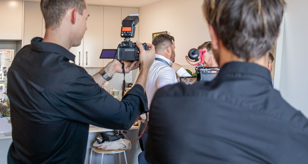 Sydney wedding videographer and photographer capturing bridal party