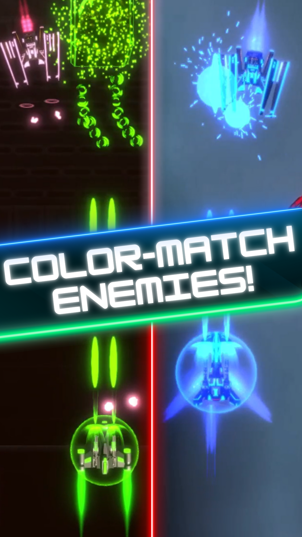 Color-Match Enemies!