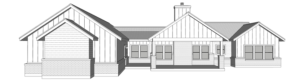 Farmhouse 3D model perspective