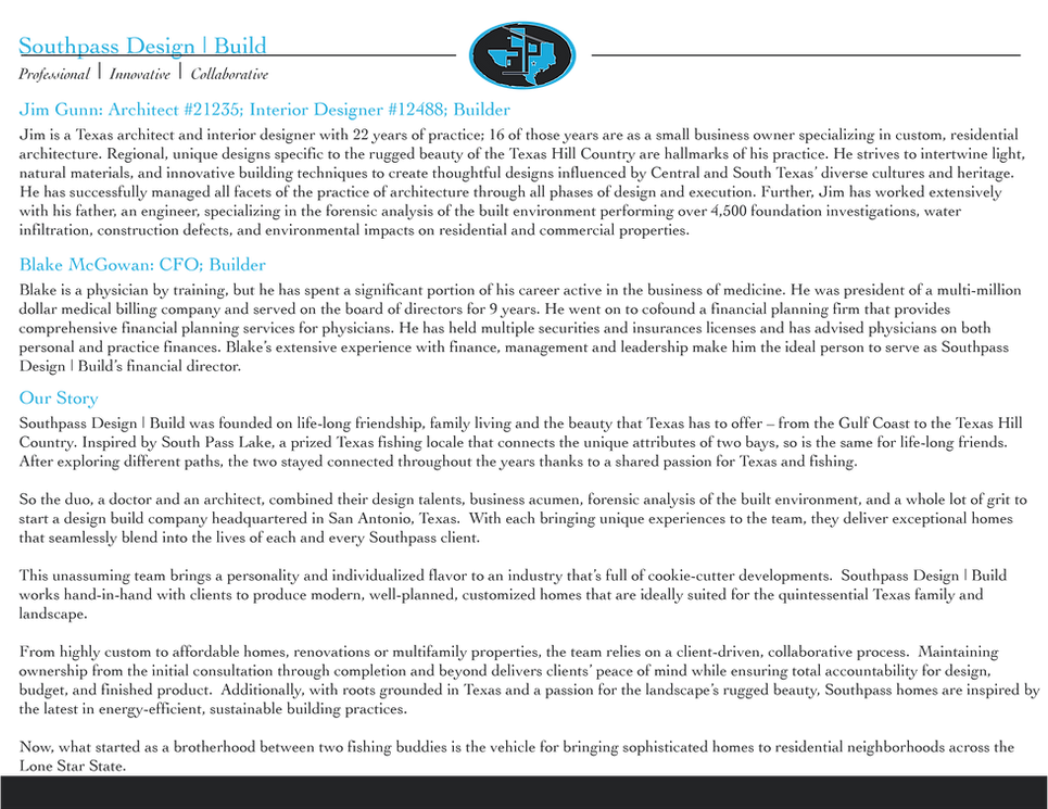 Pocket subdivision Southpass Design Build story