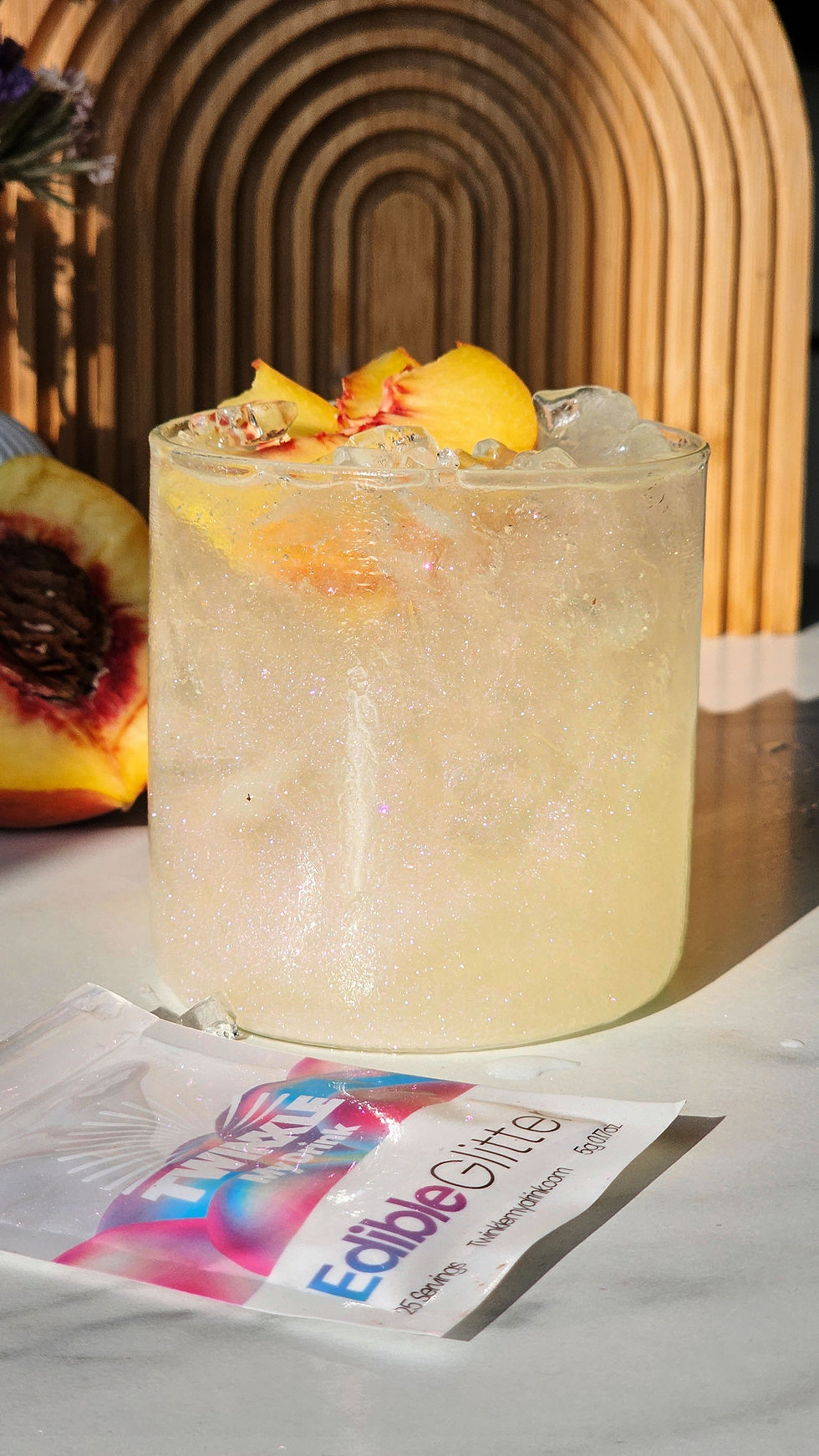 Lunar Lemonade Mocktail with Opal Ghost glitter