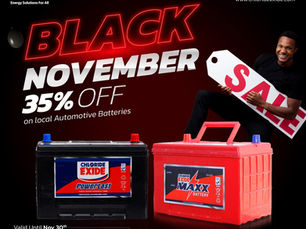 Black November Automotive Battery Sale: 35% Off All Local Batteries