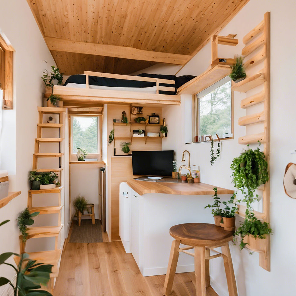 A tiny house full of plants