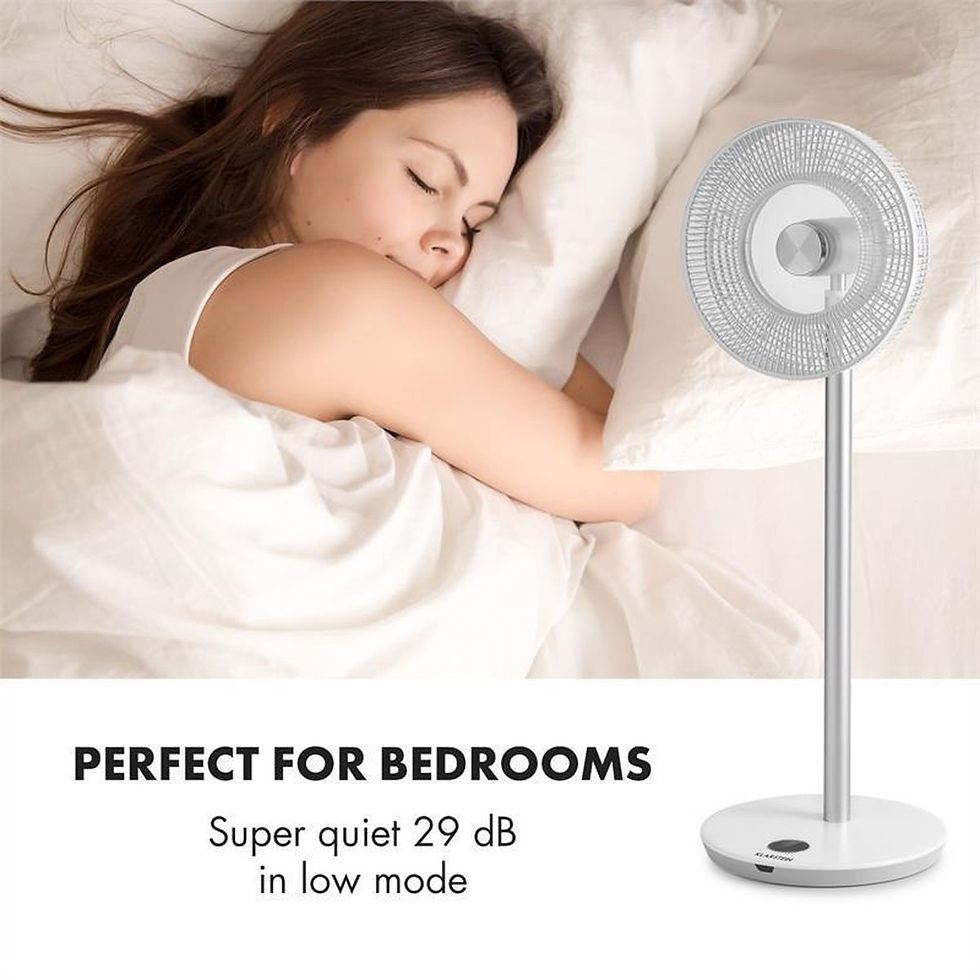 Thumbnail: Klarstein Whisperwind Wireless staande ventilator 12" 9-blad accu 30W wit
