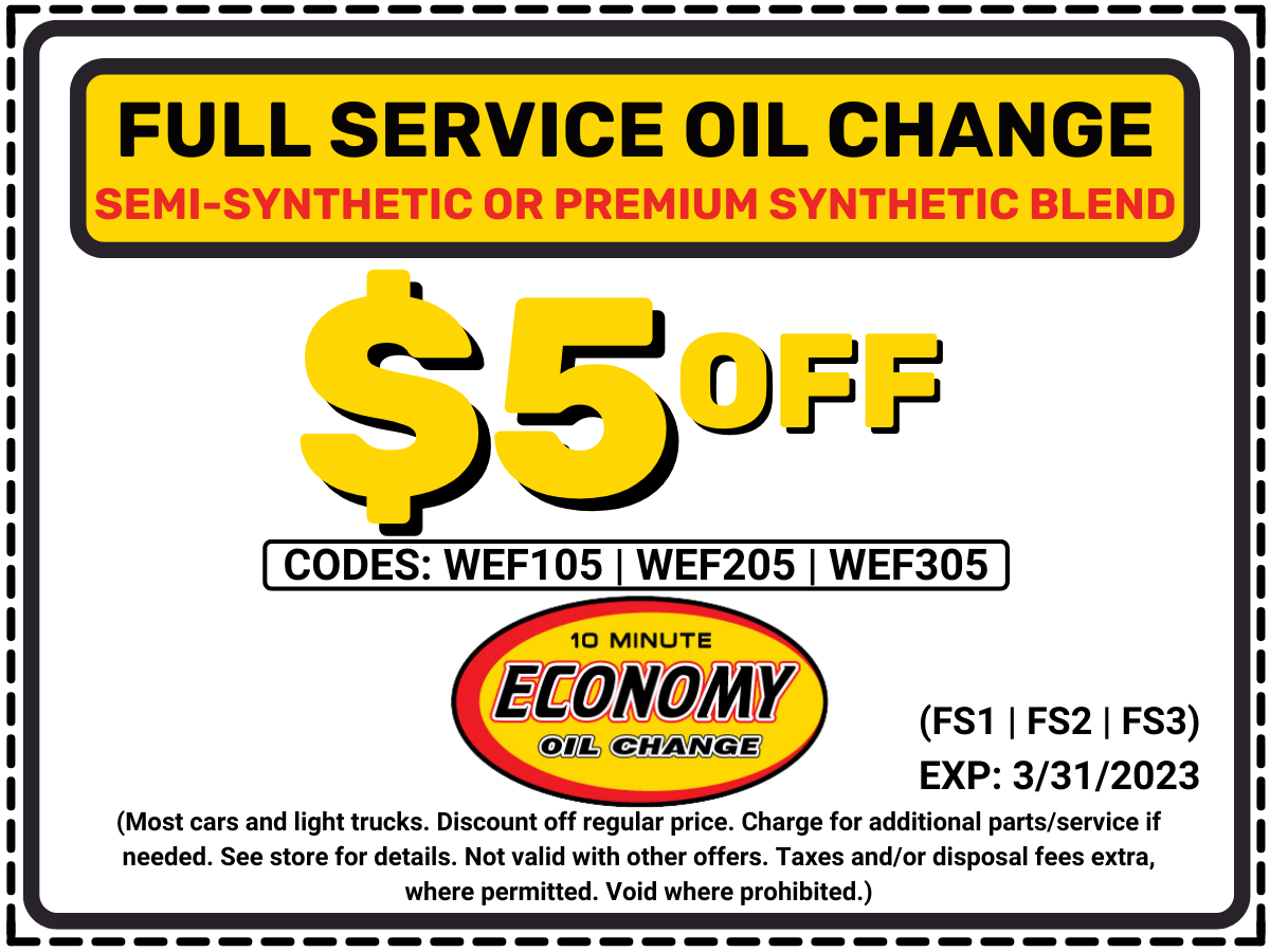 Oil Change Coupons | Economy Oil Change
