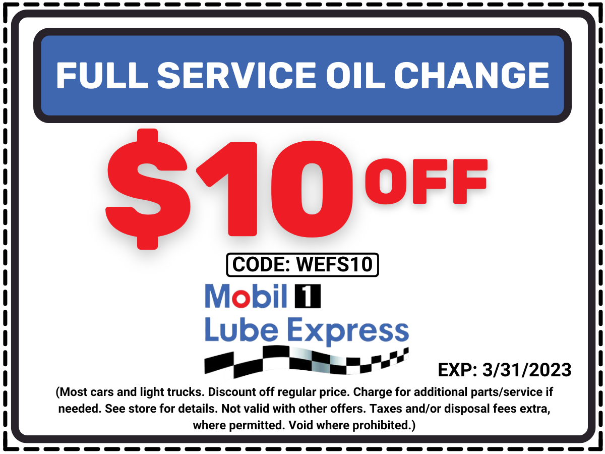 Oil Change Coupons | Mobil1 Lube Express