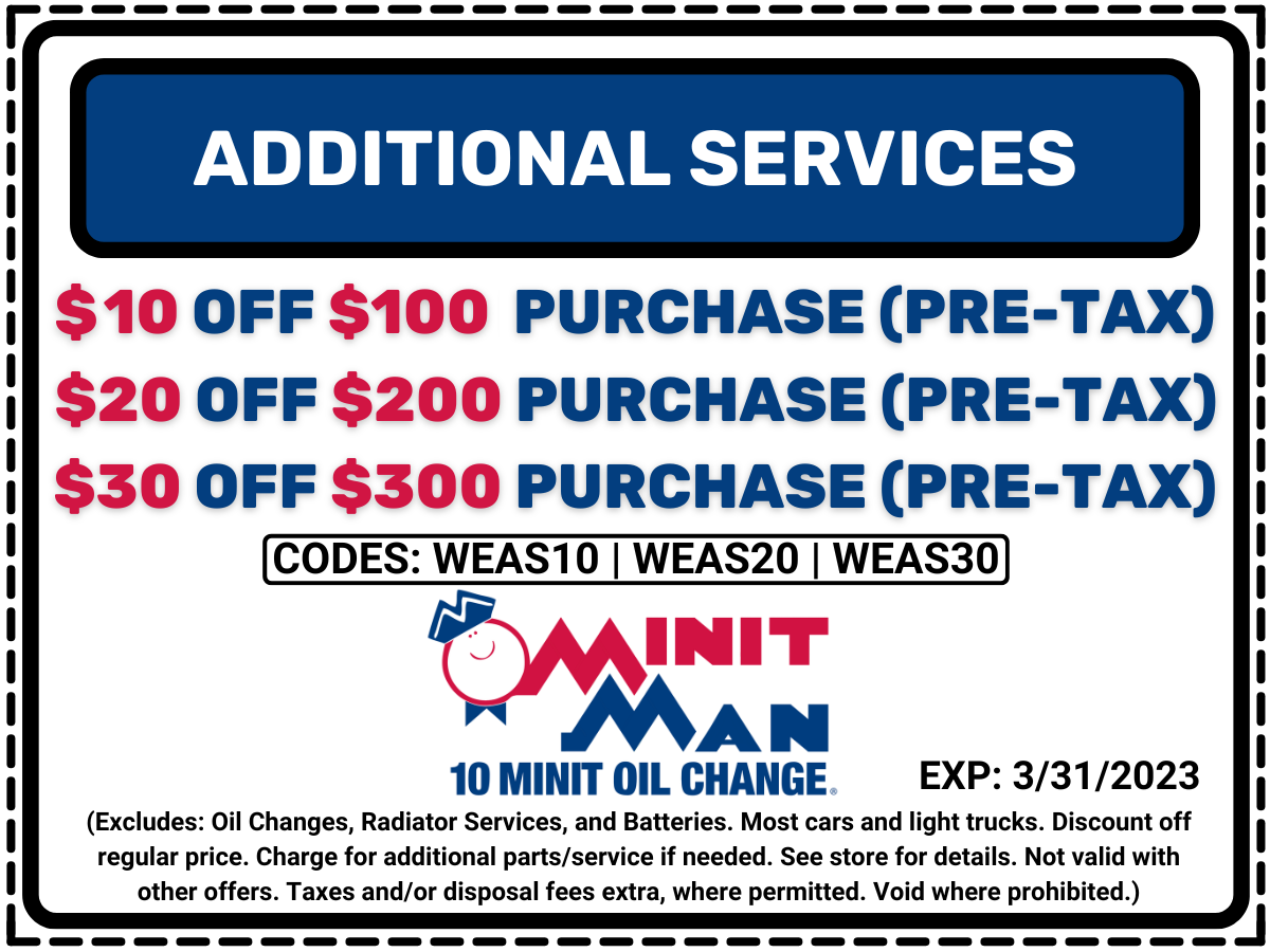 Oil Change in Airline Road | Minit Man Oil Change