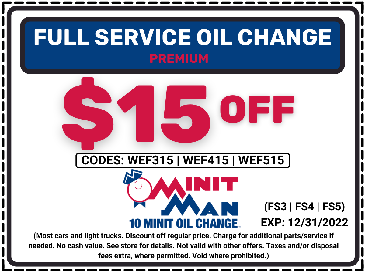 Oil Change Coupons Minit Man Oil Change