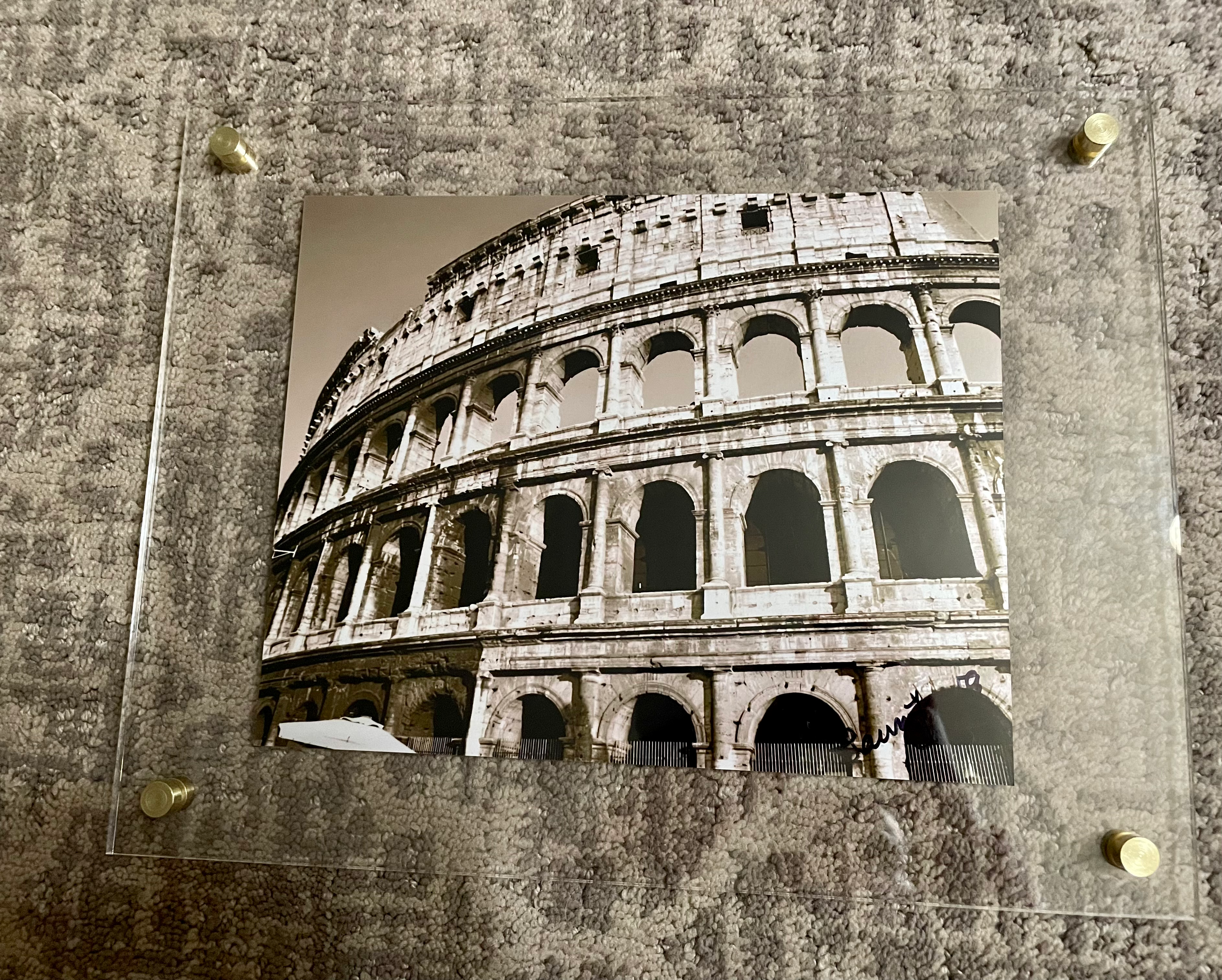 Close Up Of the Coliseum, BW (11 x 14 Frame, 8 x 10 Print)