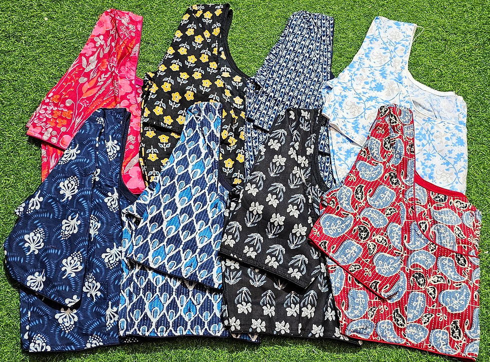 Thumbnail: Cotton Round Neck Glass Sleeves - 20 Variants