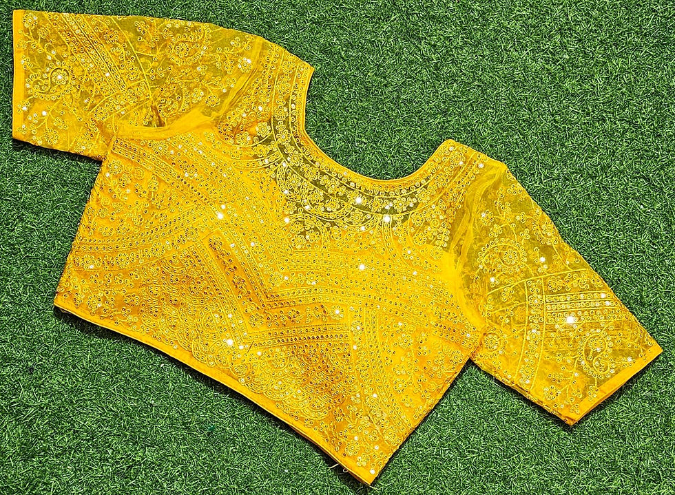 Thumbnail: Organza Embroidery With Coding Sequins Work - 5 Variants
