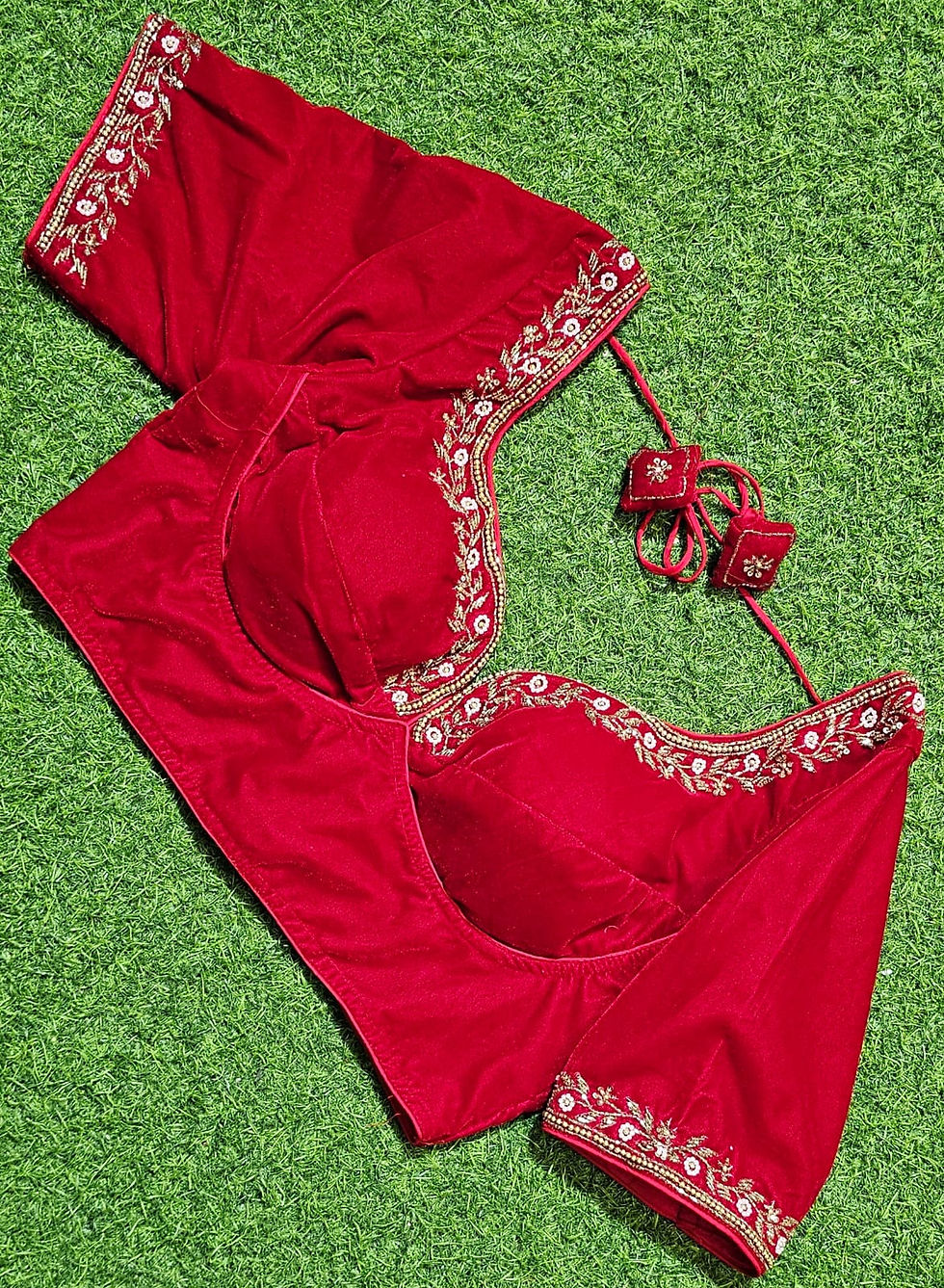Thumbnail: Velvet Bridal Hand Aari Work - 5 Variants