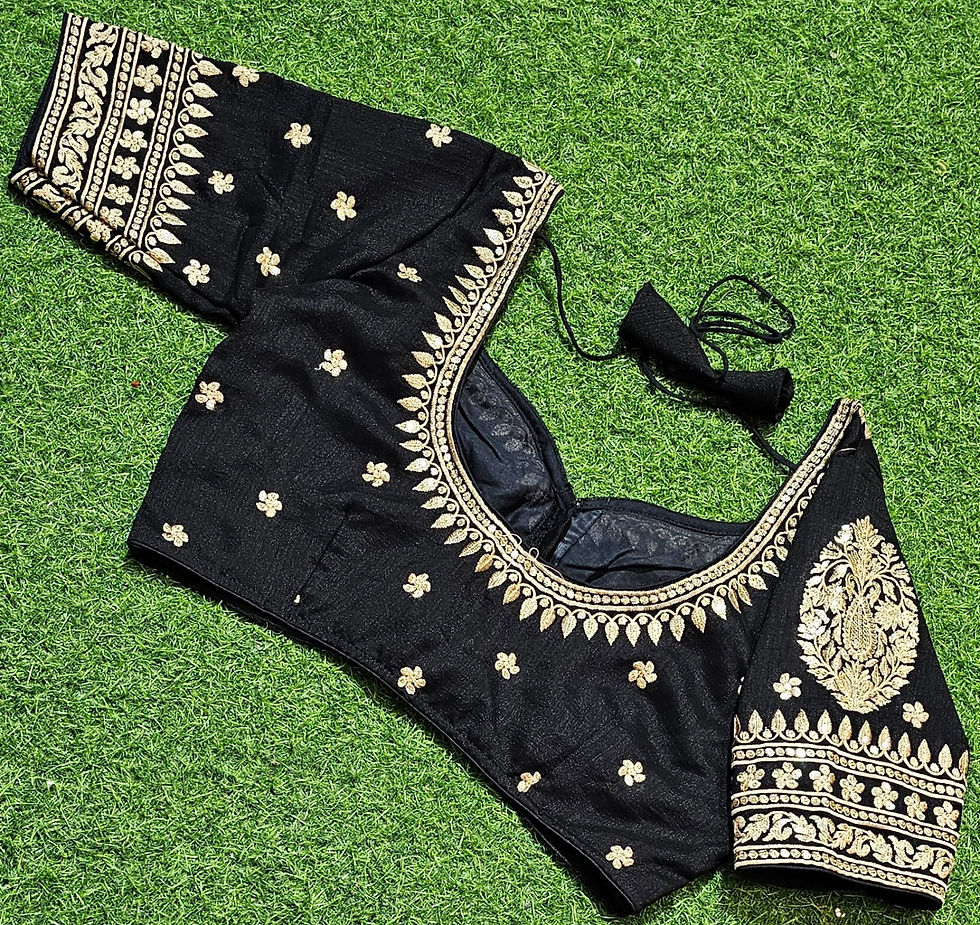 Thumbnail: Vichitra Silk Embroidery With Sequins Work - 7 Variants