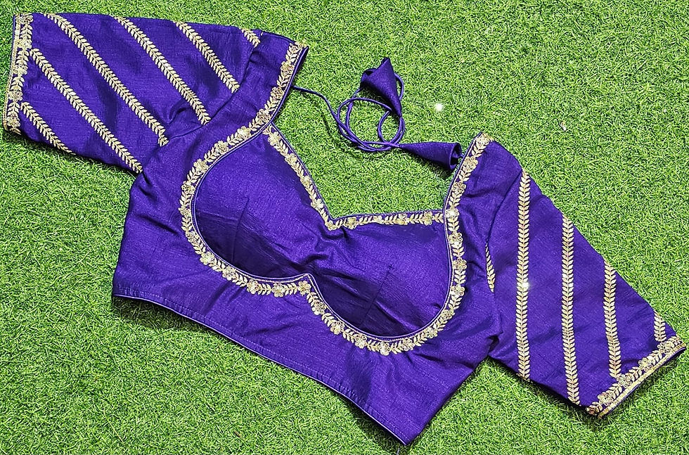 Thumbnail: Vichitra Silk Madhubala Embroidery With Sequins Work - 9 Variants
