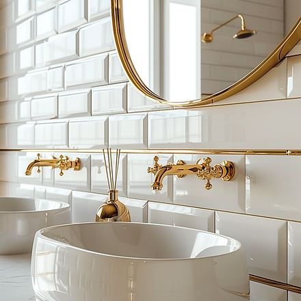 pikaprojekt_bathroom_white_tiles_on_the_wall_golden_taps_--v__c9f37197-b2e2-4a20-9541-398f