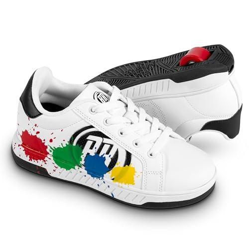 Breezy Rollers 2180370 Chaussures À Roulettes Blanc/Noir, Couleur Unie, 33 EU 