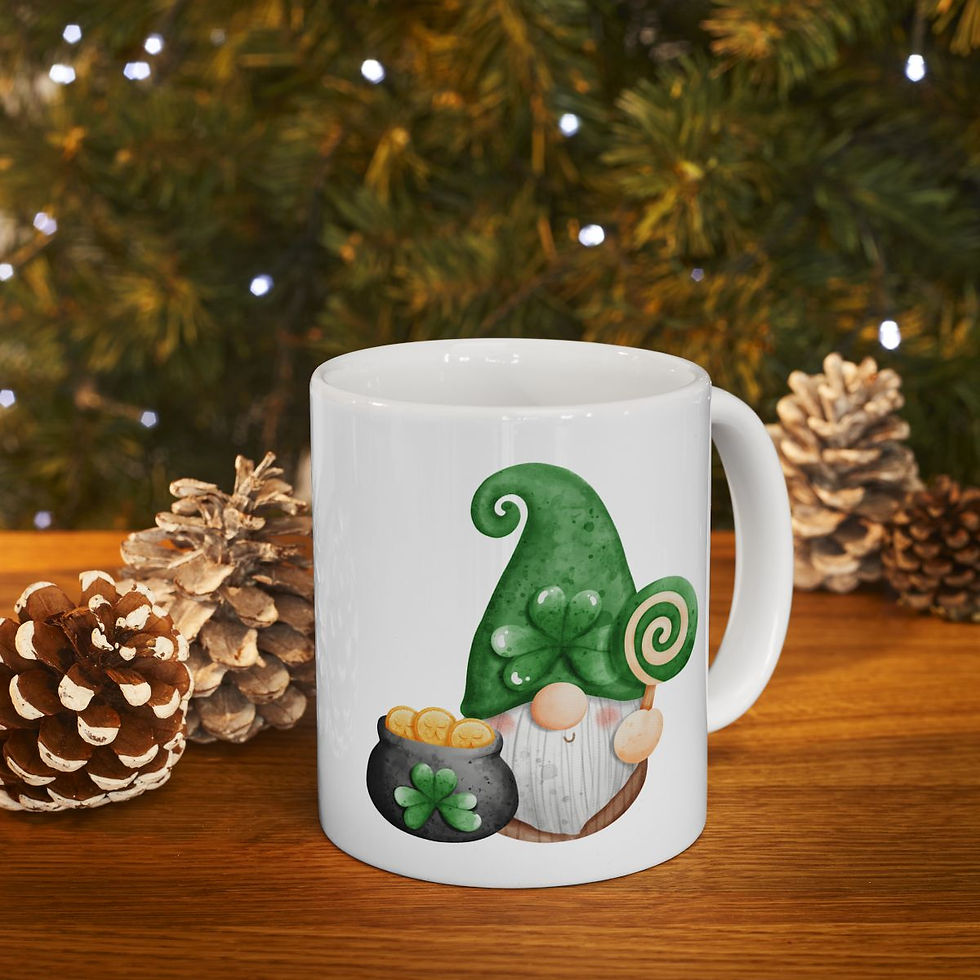 Thumbnail: St Patrick Gnome Ceramic Mug 11oz
