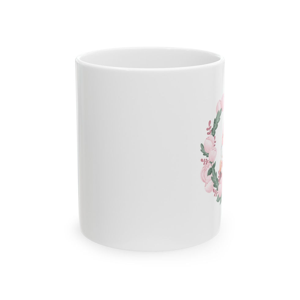 Thumbnail: Valentine Wreath Gnome Ceramic Mug 11oz